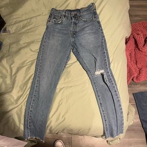 Womens 501 jeans medium wash